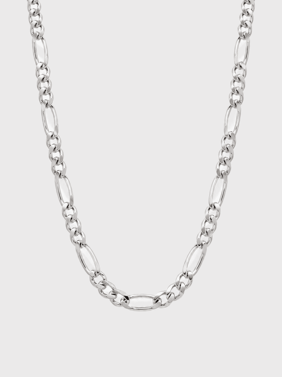 925 Sterling Silber Figarokette massiv rhodiniert Aurify