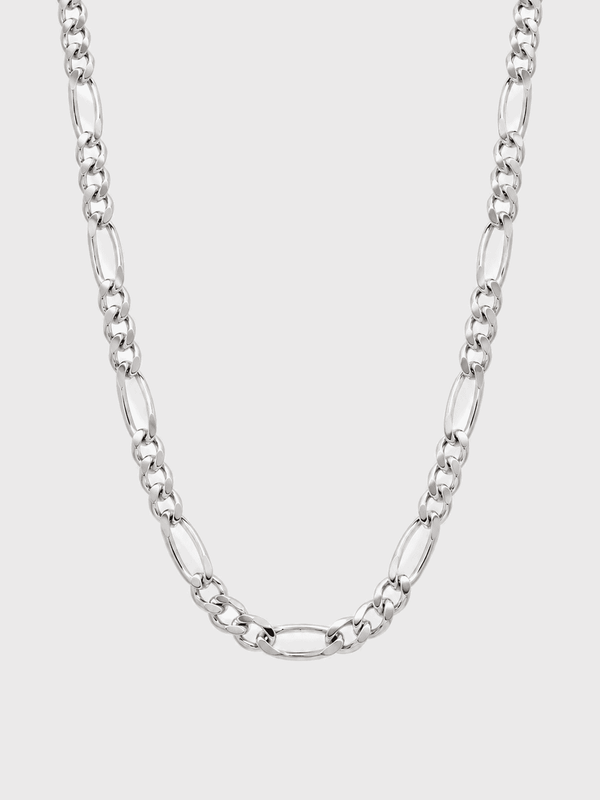 925 Sterling Silber Figarokette massiv rhodiniert Aurify