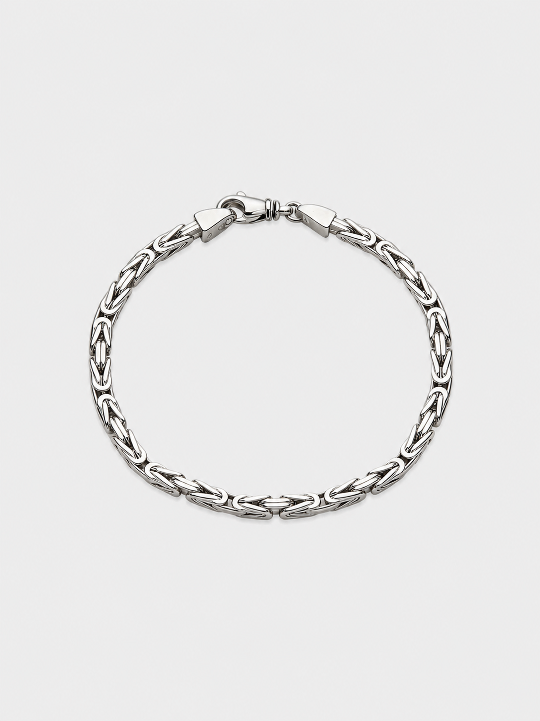 925 Sterling Silber Königsarmband massiv rhodiniert product image