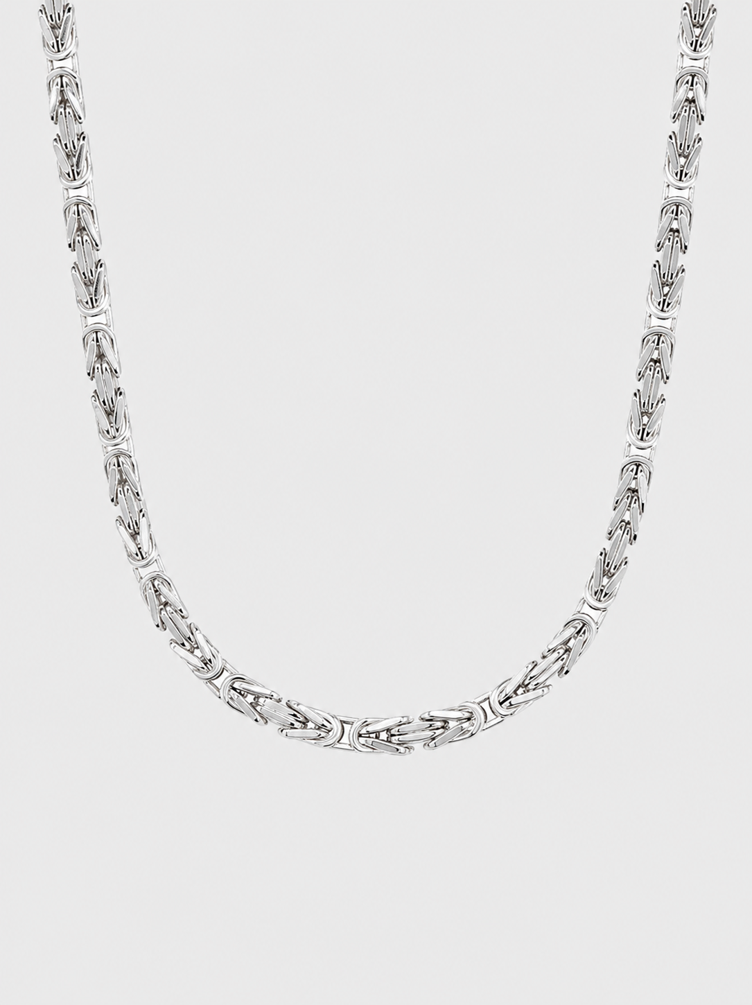 925 Sterling Silber Königskette massiv rhodiniert product image