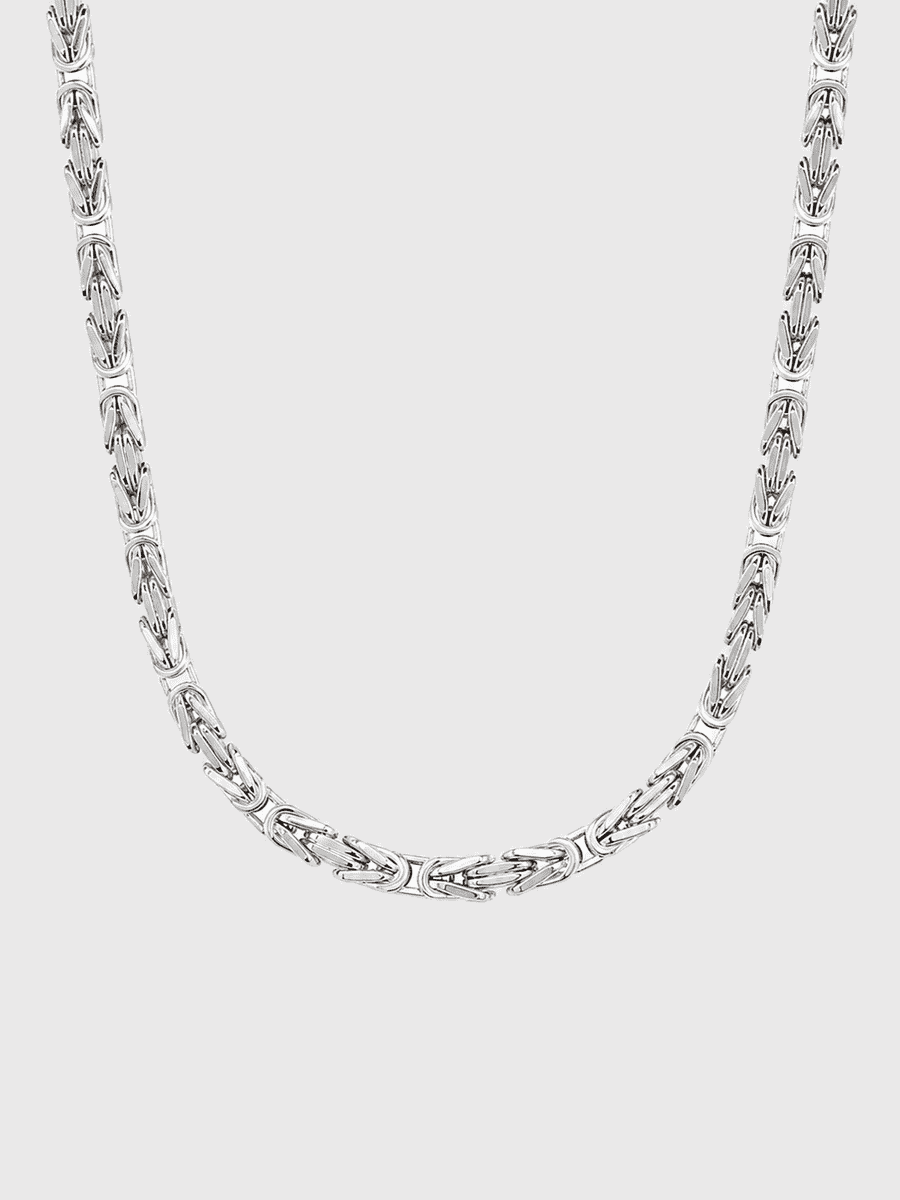 925 Sterling Silber Königskette massiv rhodiniert Aurify