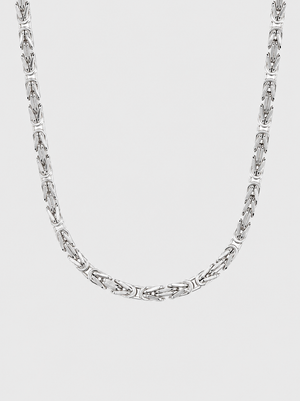 925 Sterling Silber Königskette massiv rhodiniert