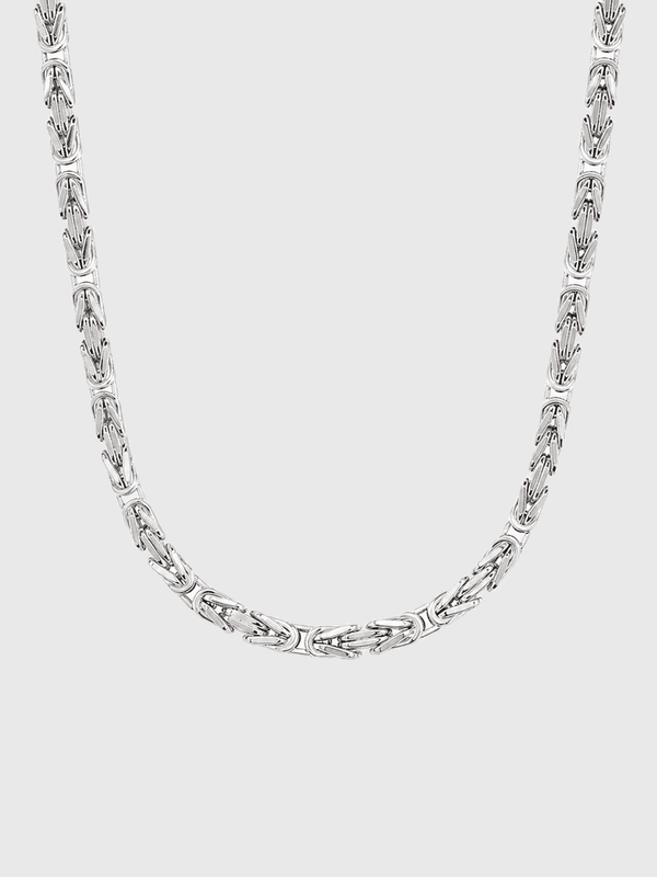 925 Sterling Silber Königskette massiv rhodiniert Aurify