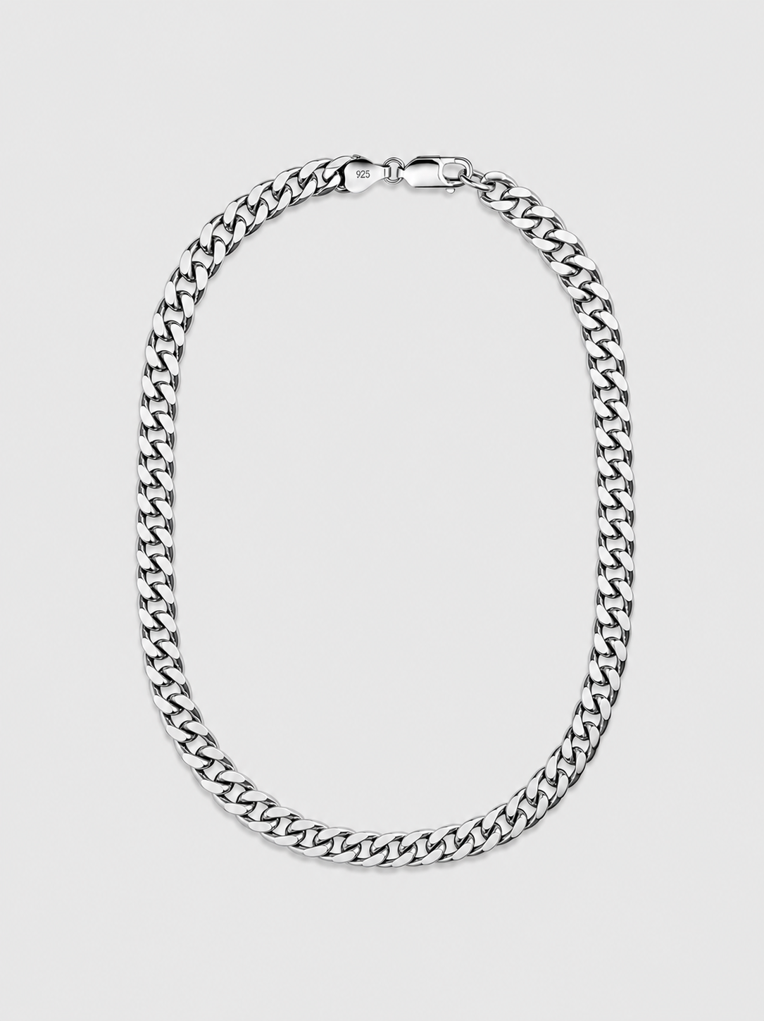 925 Sterling Silber Panzerarmband massiv rhodiniert