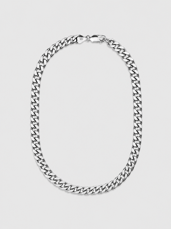 925 Sterling Silber Panzerarmband massiv rhodiniert