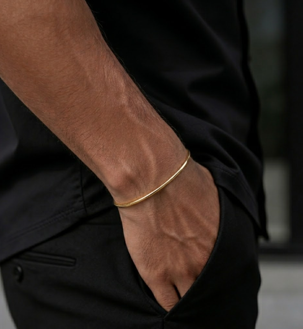 Schlangenarmband Edelstahl Massiv