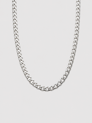 925 Sterling Silber Panzerkette massiv rhodiniert