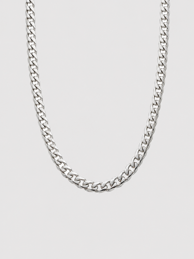 925 Sterling Silber Panzerkette massiv rhodiniert