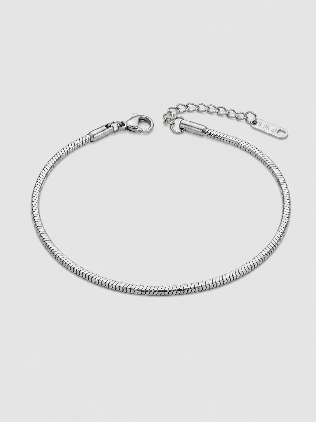 Schlangenarmband Edelstahl Massiv