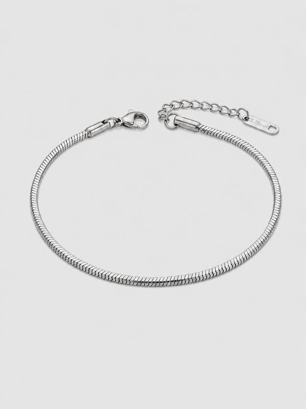 Schlangenarmband Edelstahl Massiv