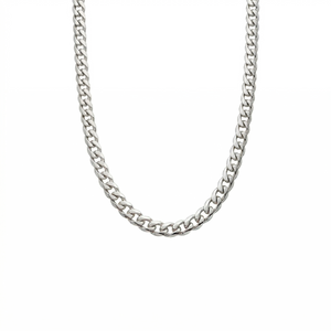 925 Sterling Silber Panzerkette massiv rhodiniert