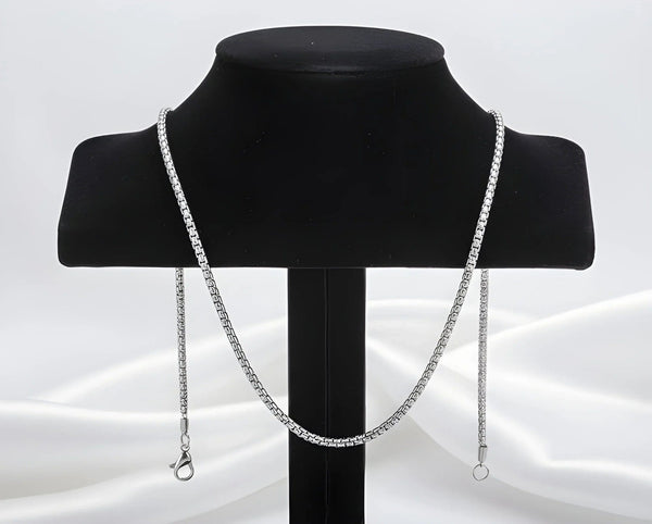 Aurify Box Kette aus Edelstahl Massiv