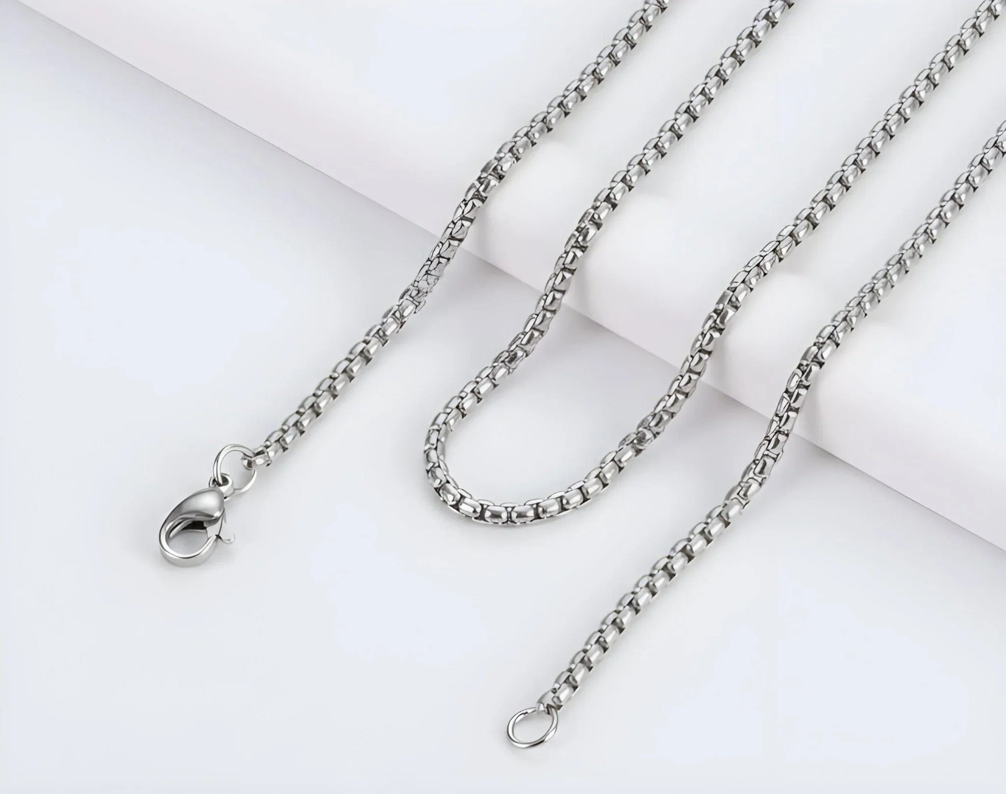 Aurify Box Kette aus Edelstahl Massiv