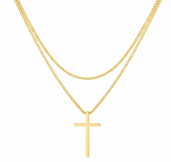 Aurify Kreuz Halskette Edelstahl