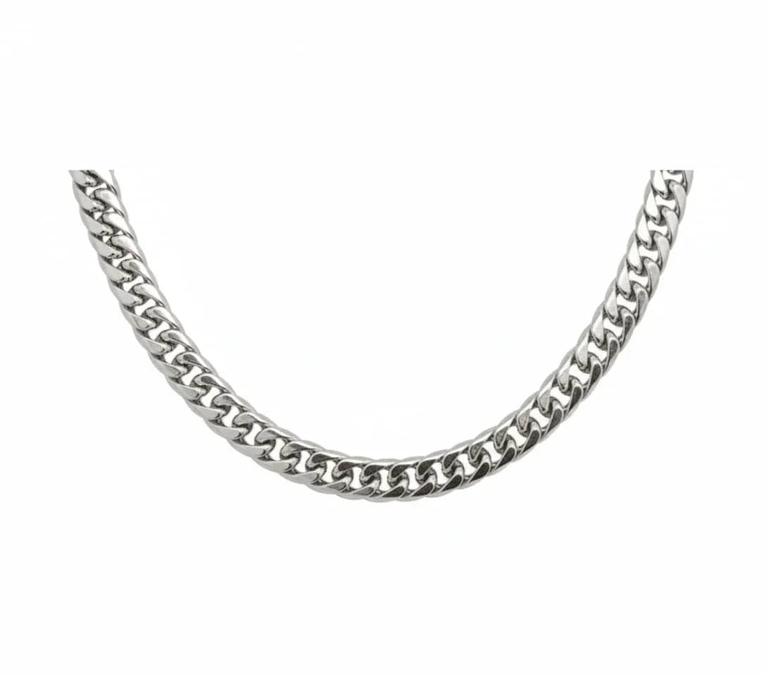 Aurify LA Cuban Link Kette Massiv Edelstahl