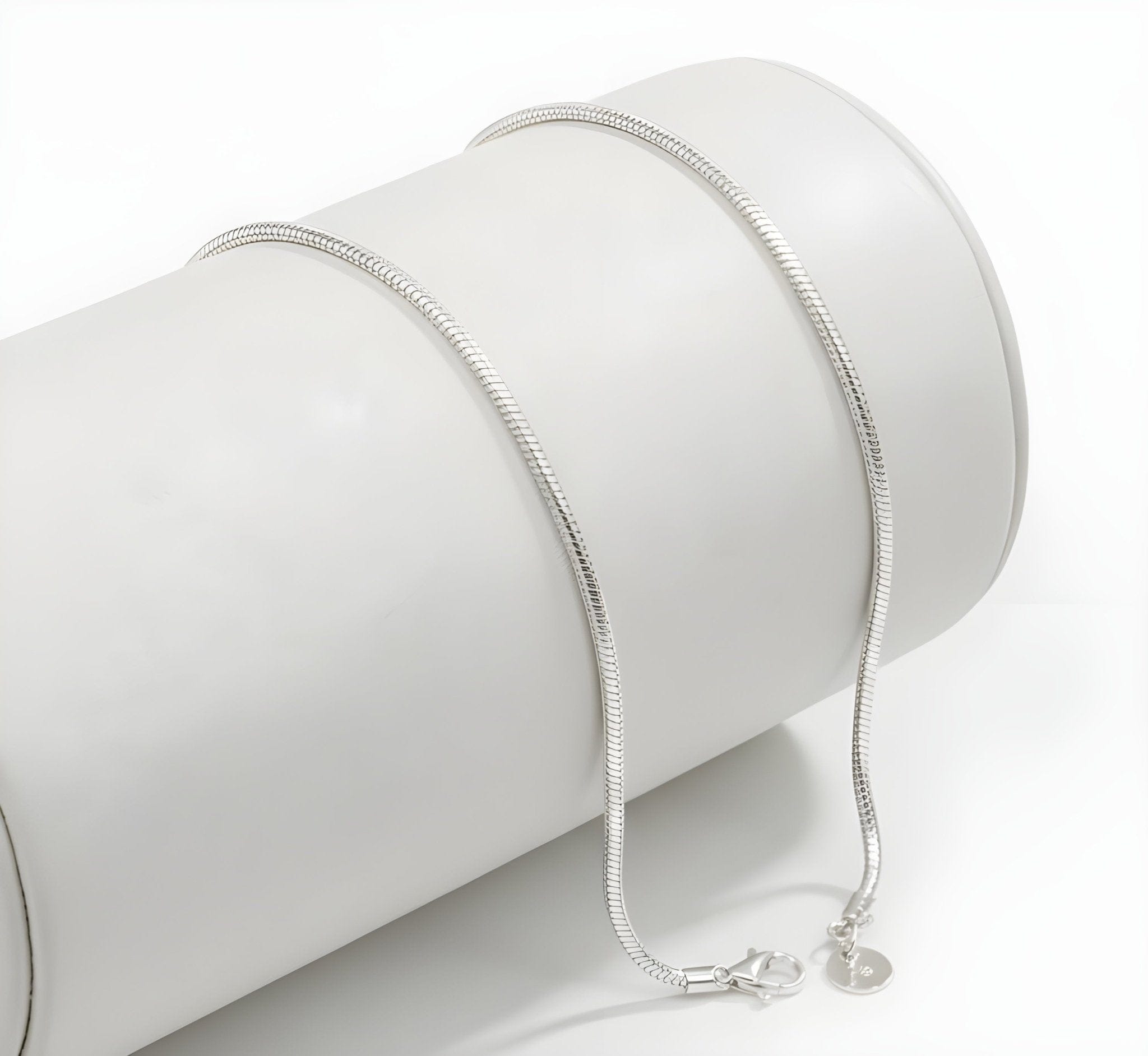 Aurify Massive Schlangenkette – versilbert, hochglanzpoliert