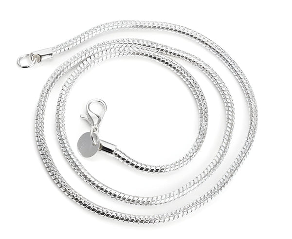 Aurify Massive Schlangenkette – versilbert, hochglanzpoliert