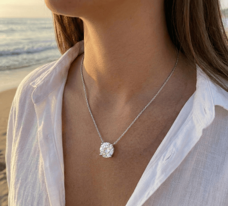 Aurify Moissanit Damenkette – 925er Sterling Silber