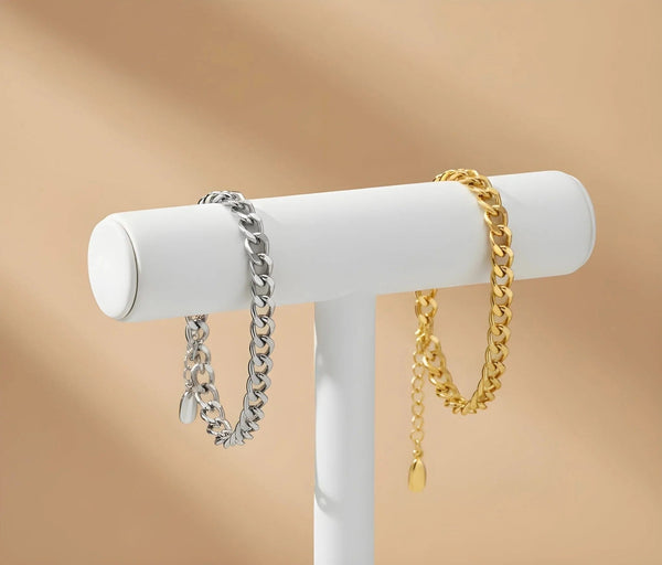 Aurify Panzerarmband Massiv Edelstahl