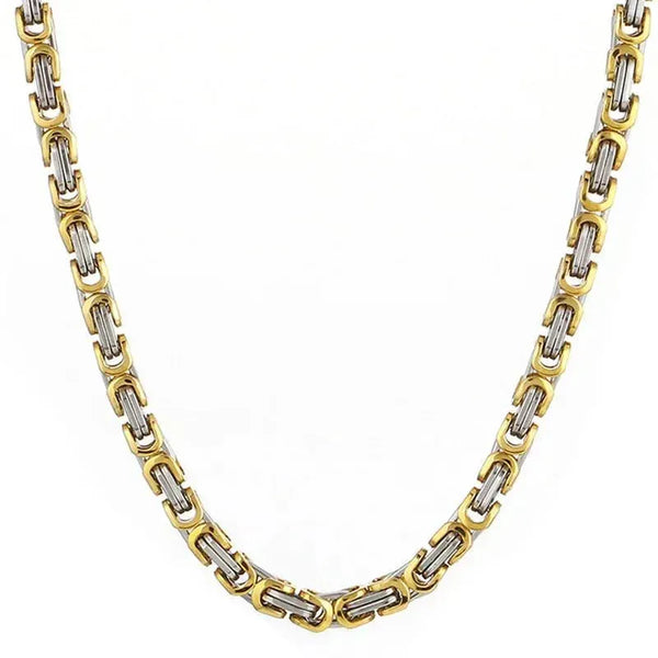 Aurify Premium Königskette Massives Vierkant Design Edelstahl