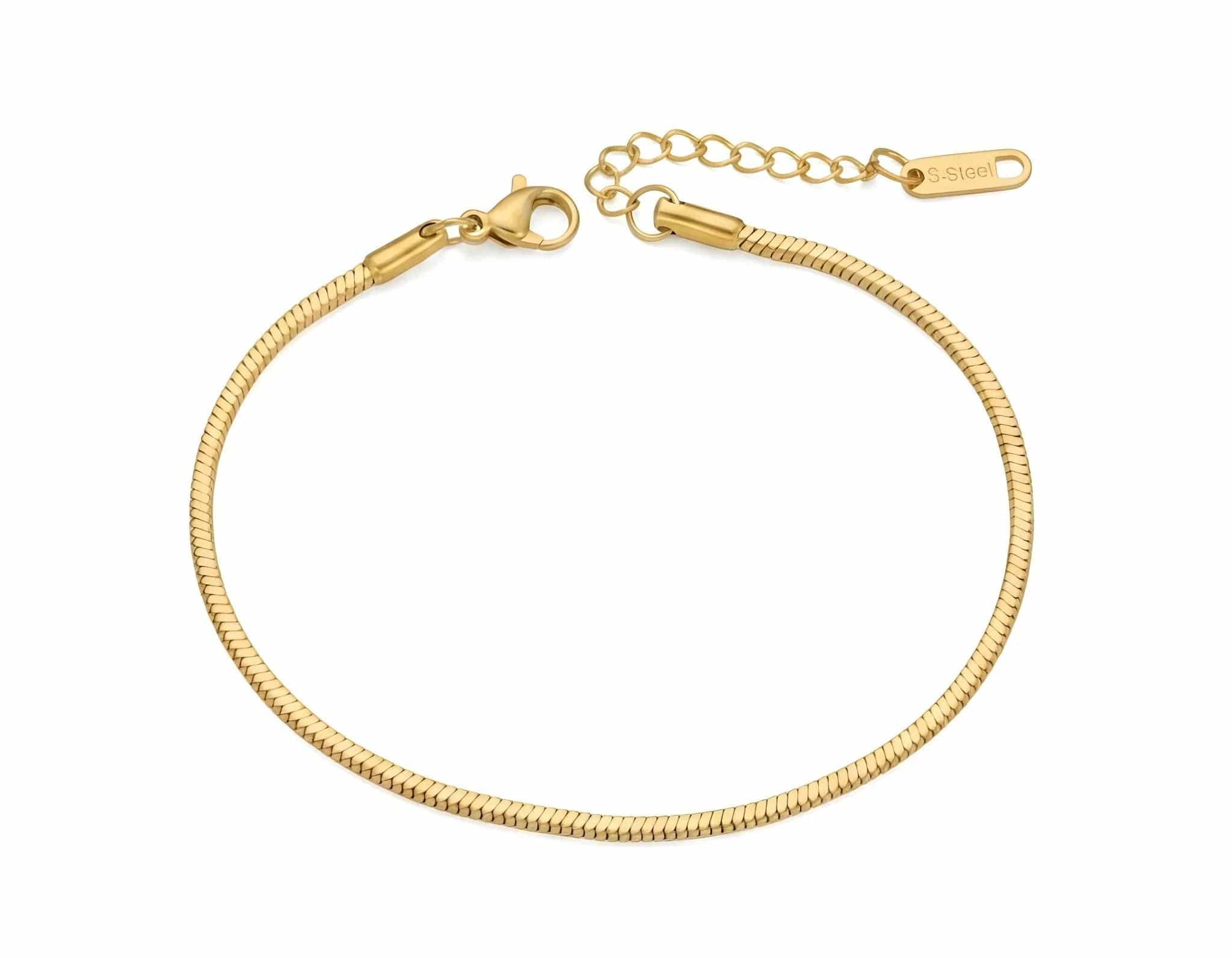 Aurify Schlangenarmband Edelstahl Massiv