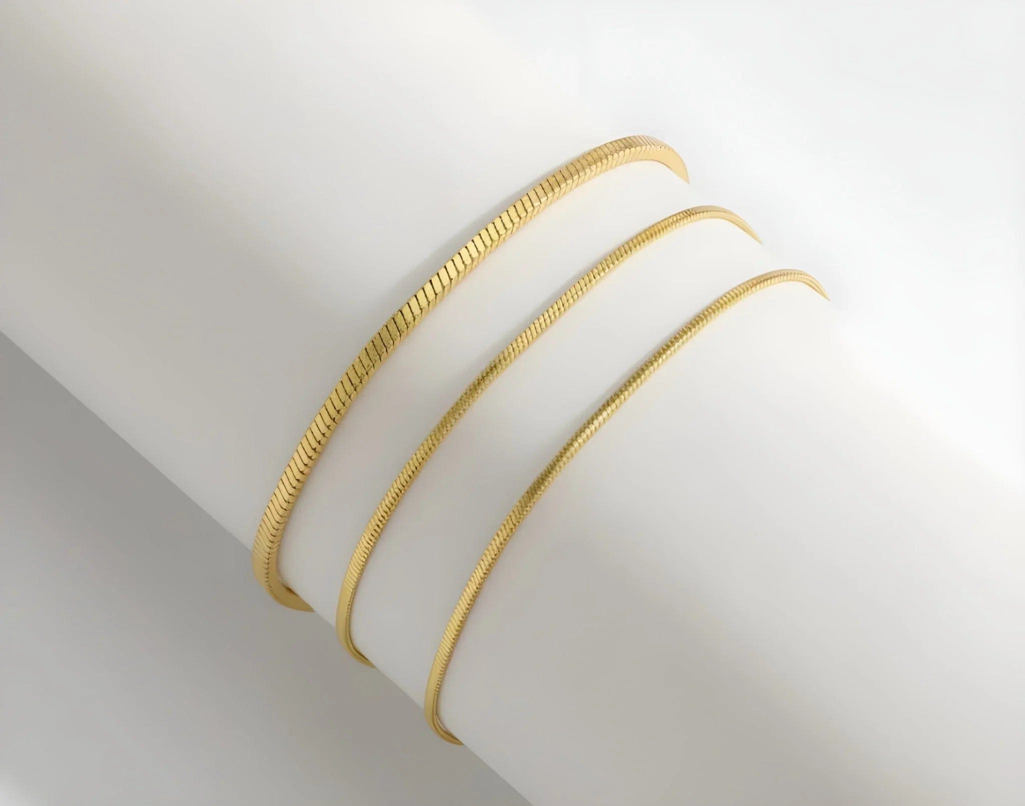 Aurify Schlangenarmband Edelstahl Massiv