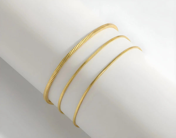 Aurify Schlangenarmband Edelstahl Massiv