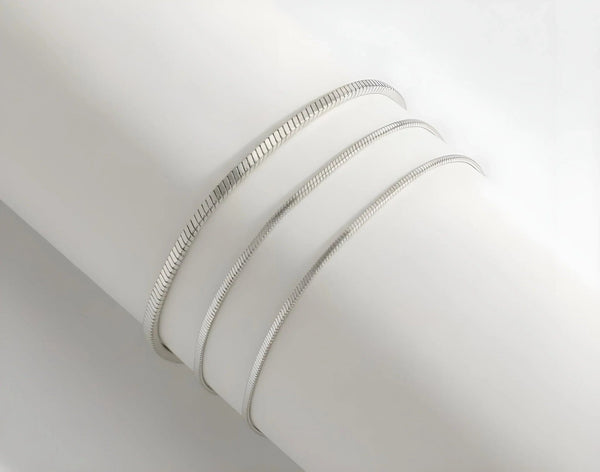 Aurify Schlangenarmband Edelstahl Massiv