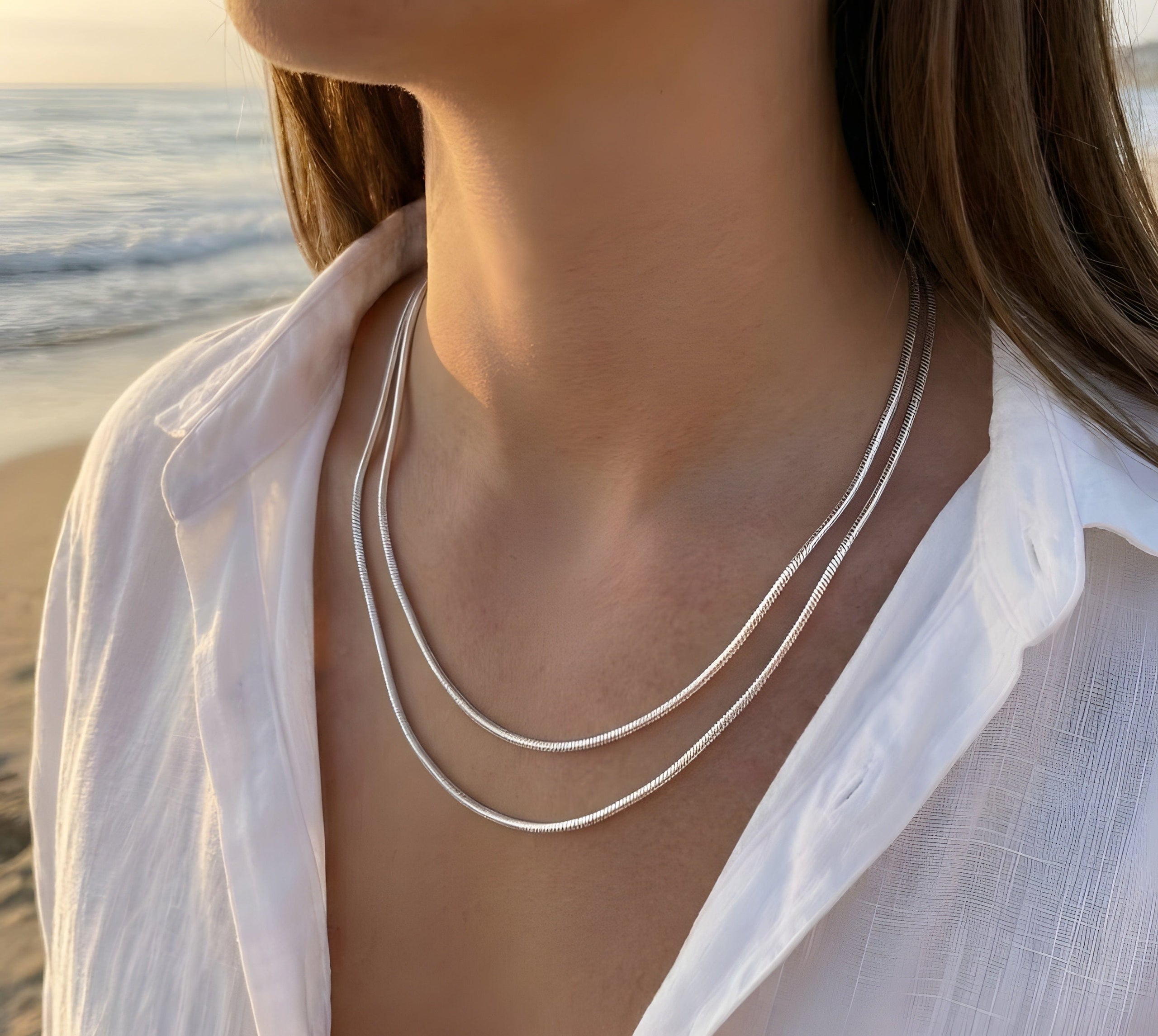 Aurify Schlangenkette Massiv Edelstahl