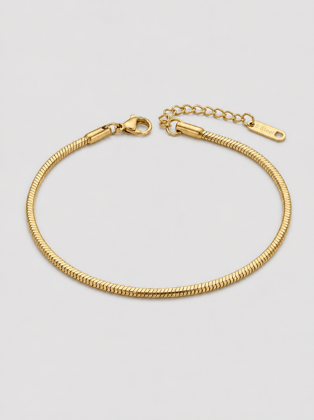 Schlangenarmband Edelstahl Massiv