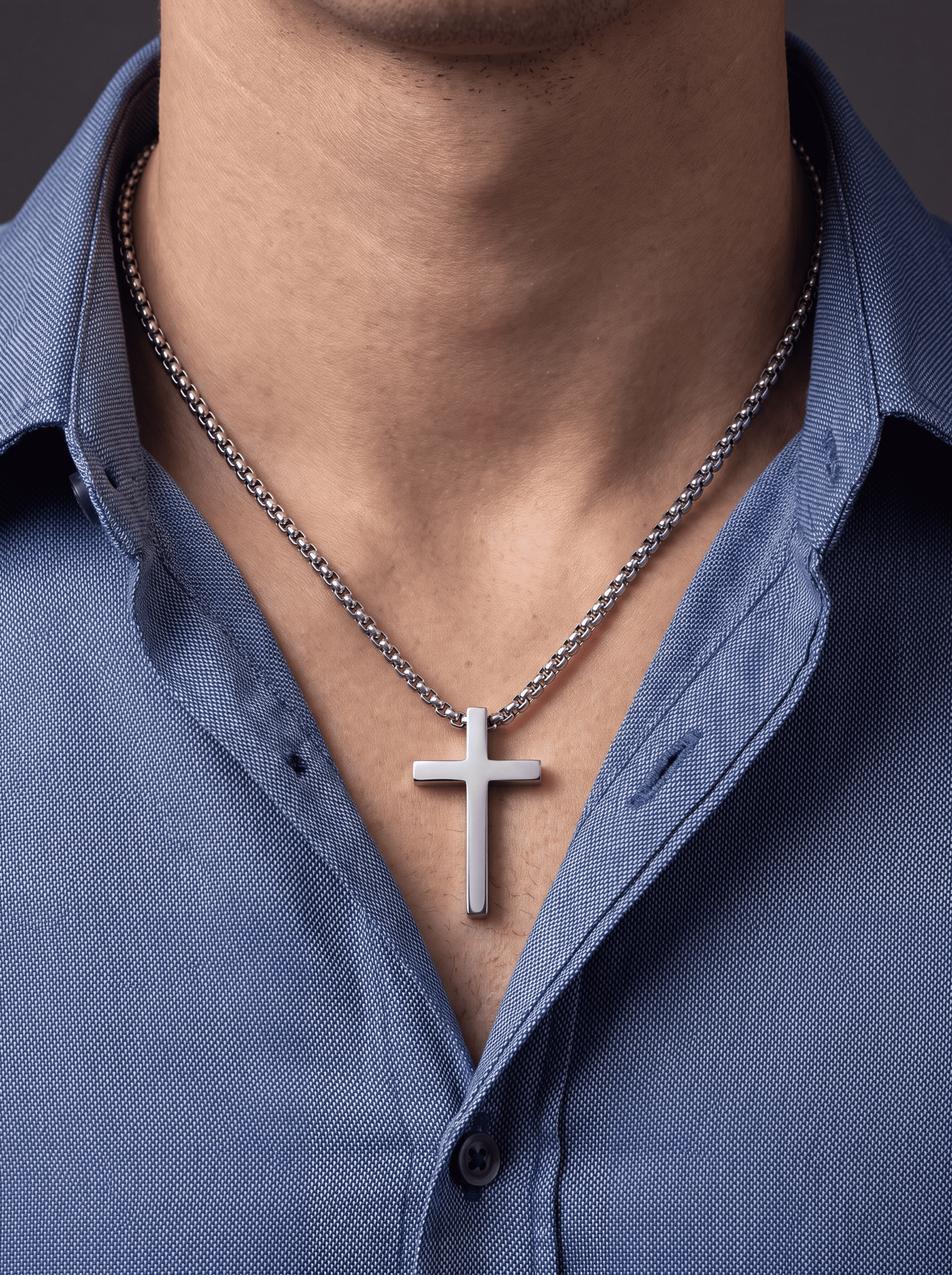 Kreuz Halskette Edelstahl alternate product image