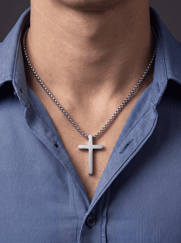 Kreuz Halskette Edelstahl Aurify