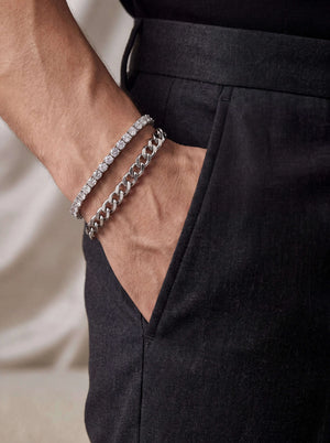 Luxe Duo Set – Tennisarmband & Panzerarmband Aurify