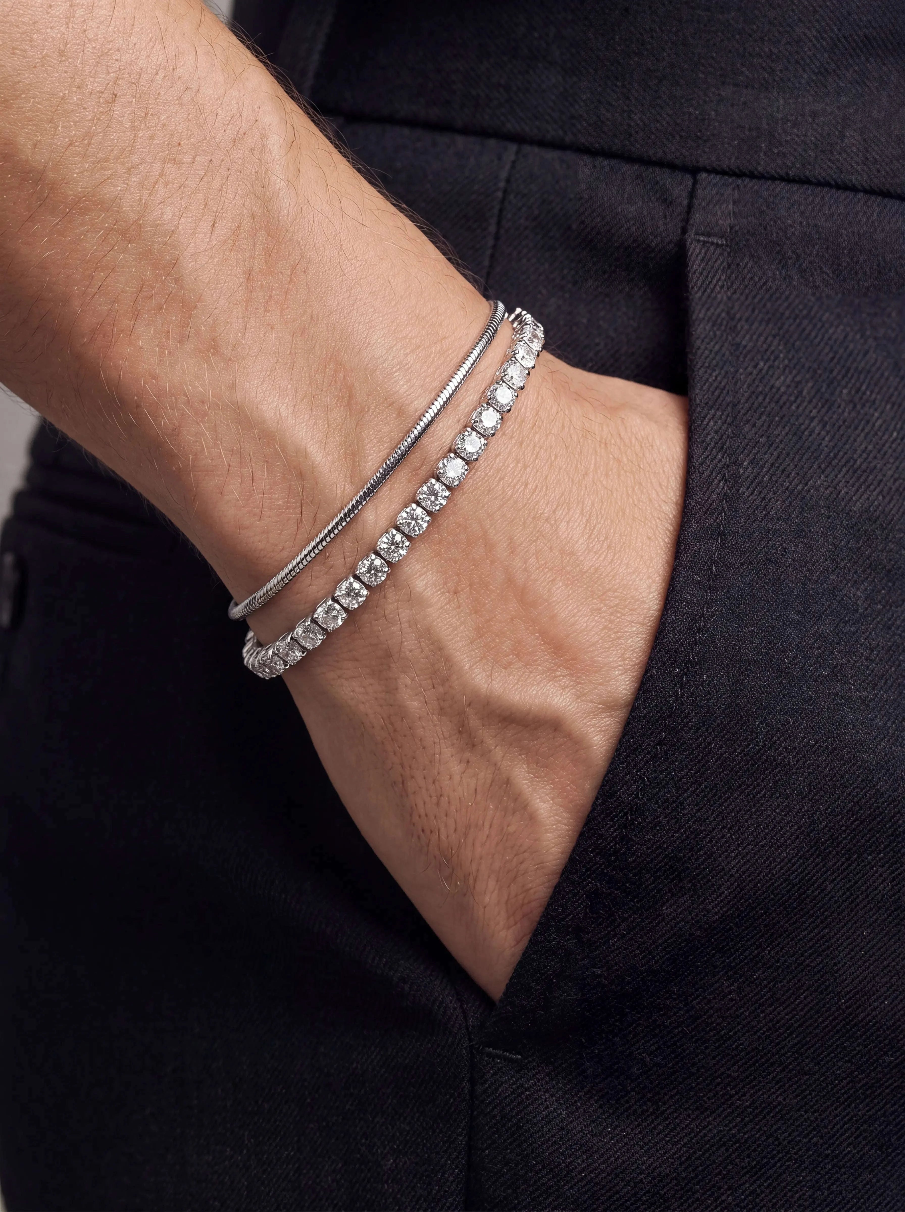 Signature Duo Set – Tennis & Snake Armband Aurify