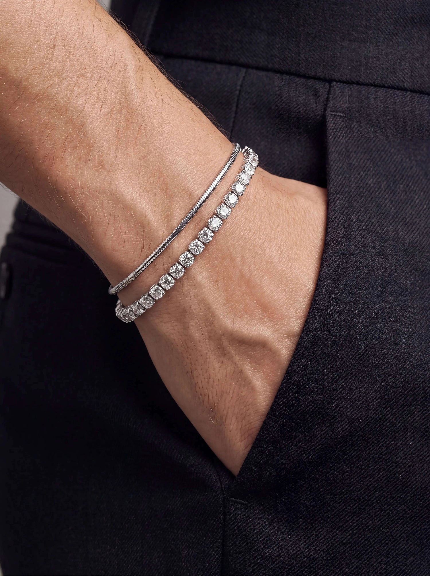 Signature Duo Set – Tennis & Snake Armband Aurify