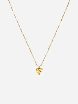 Goldene Halskette mit schlichtem Herzanhänger