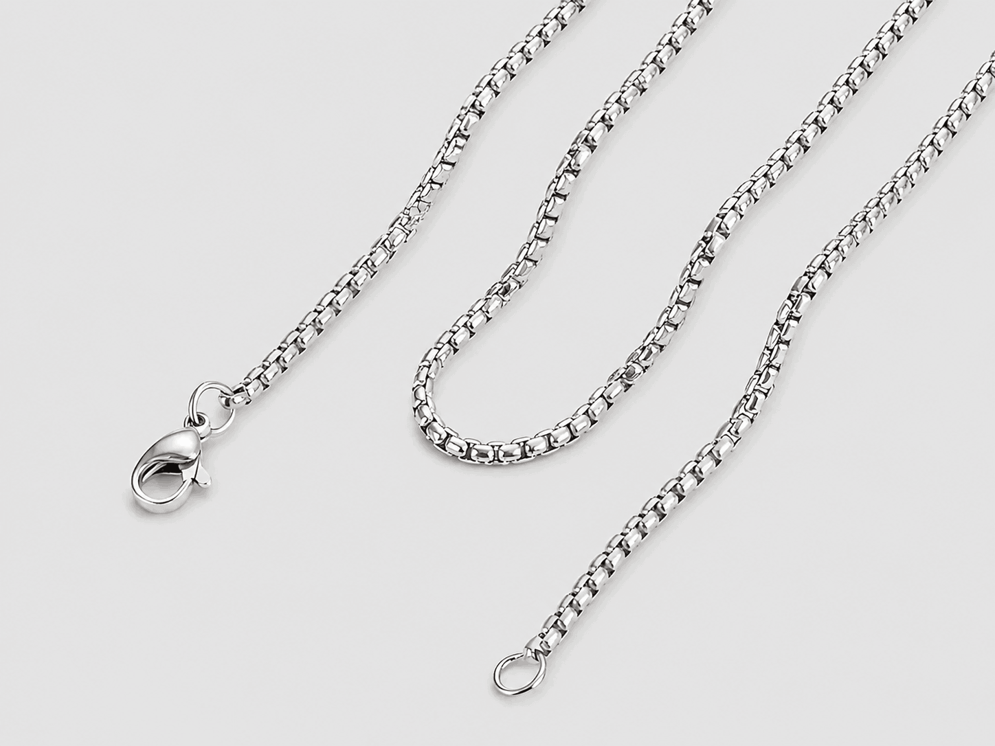 Box Kette aus Edelstahl Massiv Aurify