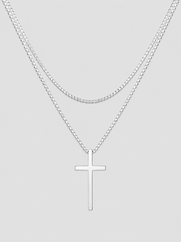Kreuz Halskette Edelstahl