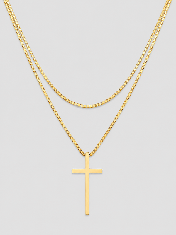 Kreuz Halskette Edelstahl