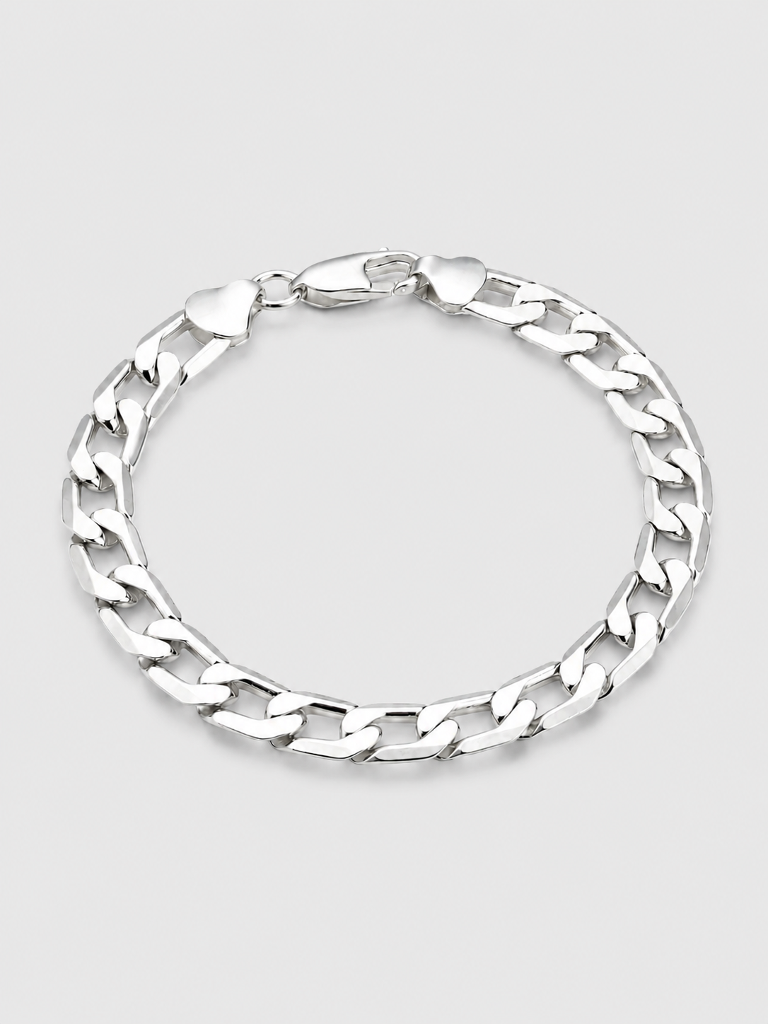 Massives Panzerarmband – hochwertig versilbert product image