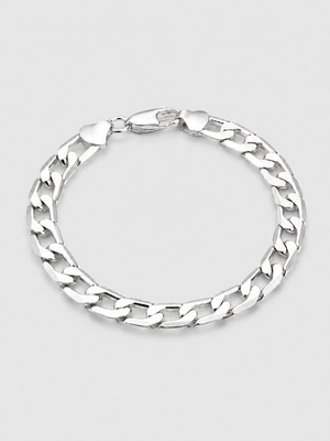 Massives Panzerarmband – hochwertig versilbert