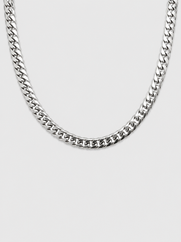 LA Cuban Link Kette Massiv Edelstahl