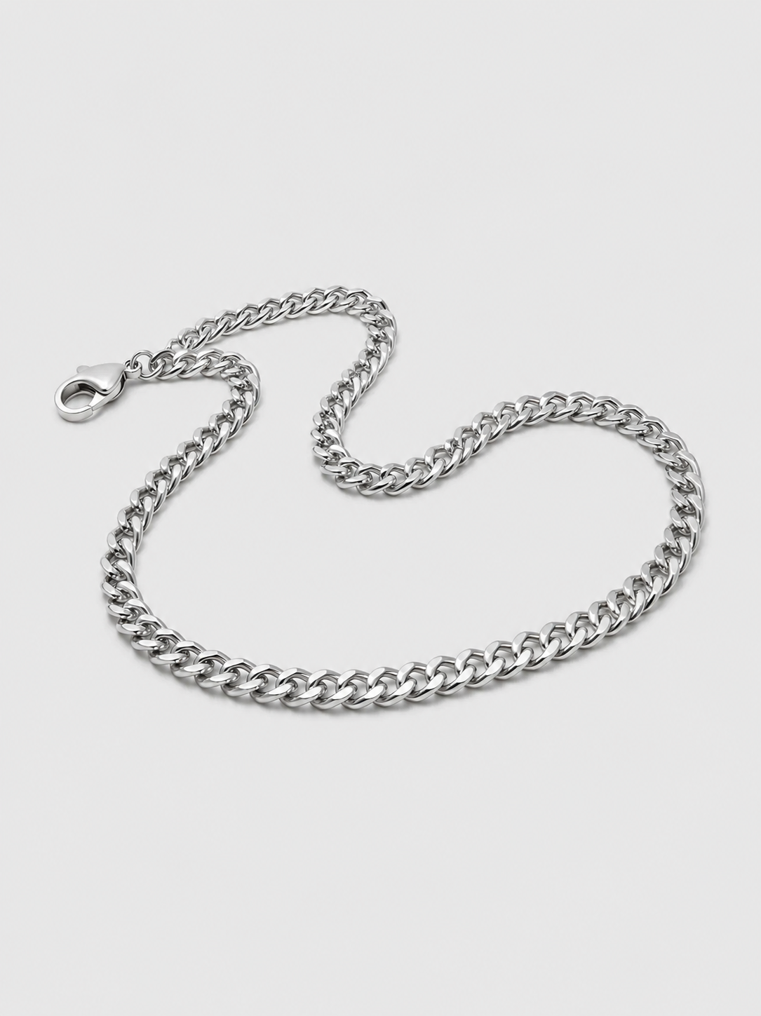LA Cuban Link Kette Massiv Edelstahl