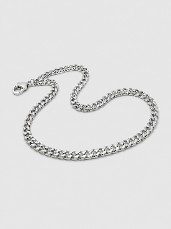 LA Cuban Link Kette Massiv Edelstahl